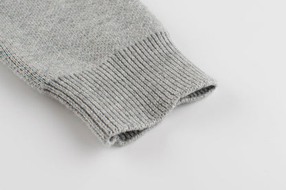 Boys Dinosaur Pattern Round Collar Long-Sleeved Sweater Cardigan