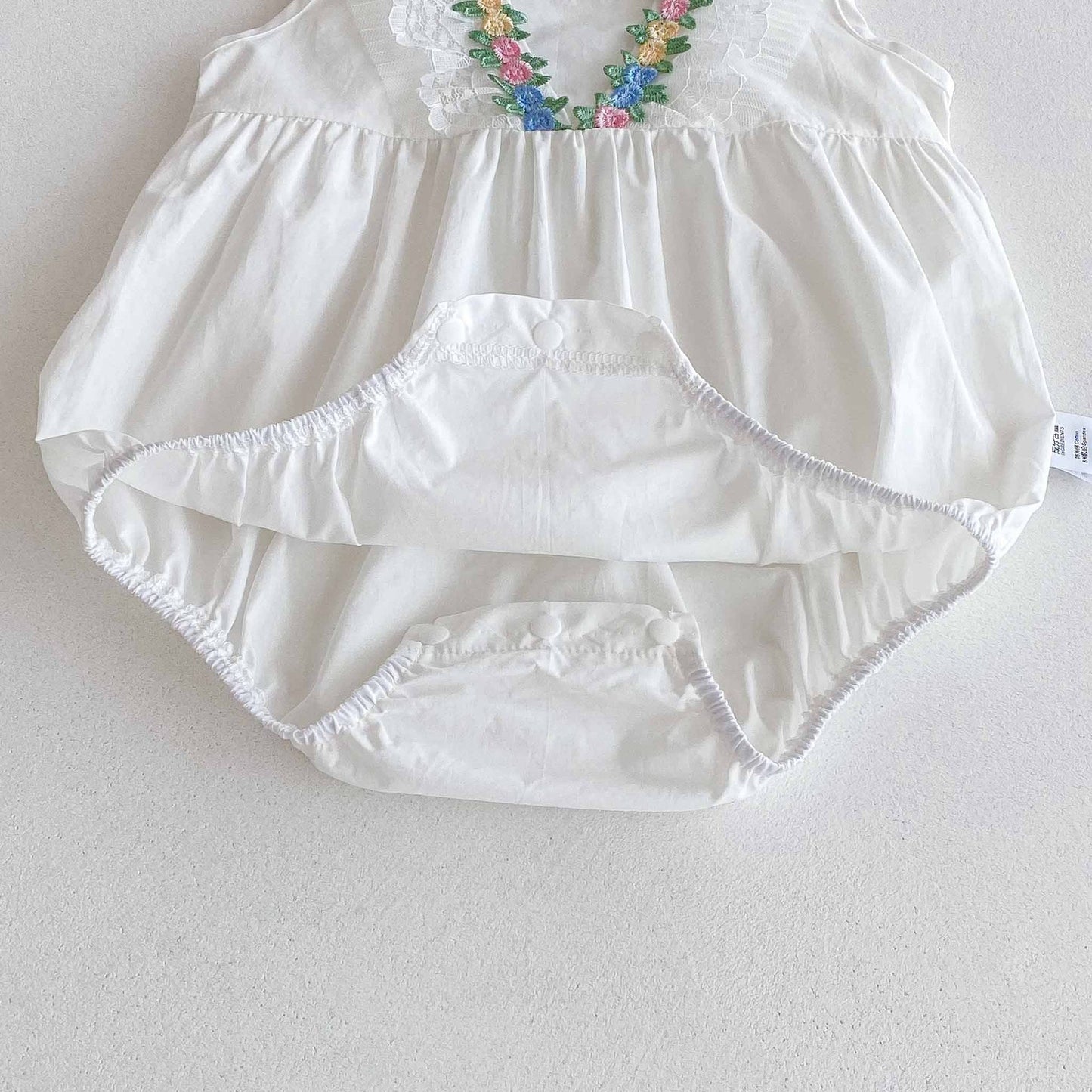 Summer Arrival Baby Girls Cute Sleeveless Colorful Flowers Decorated Strap Onesies